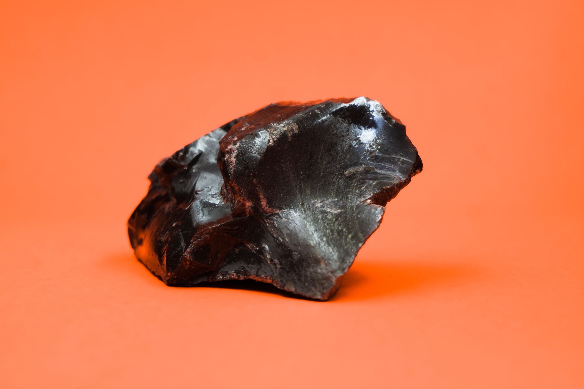 Glossy dark Himalayan shilajit mineral resin