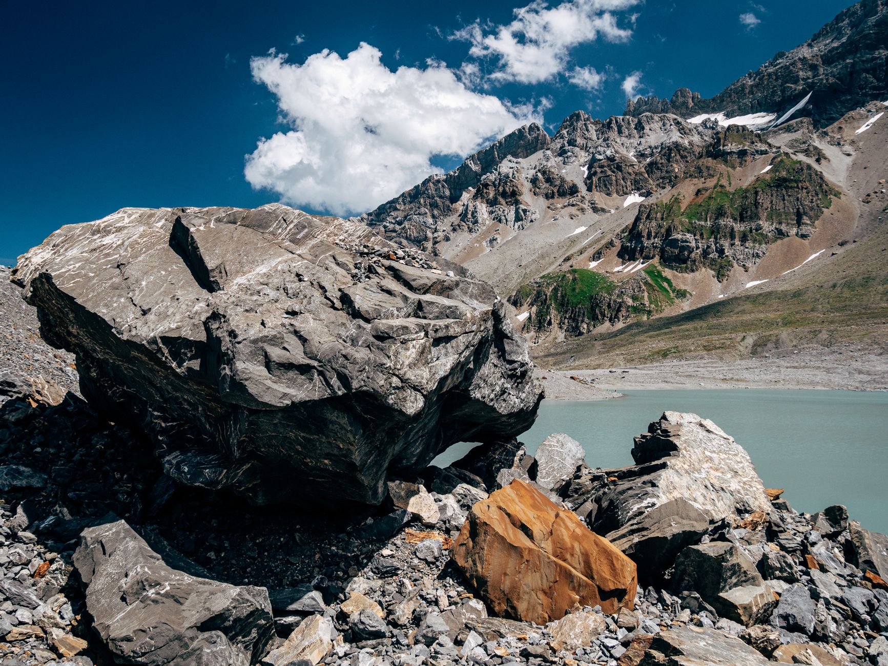 High-altitude Himalayan scree where shilajit is collected